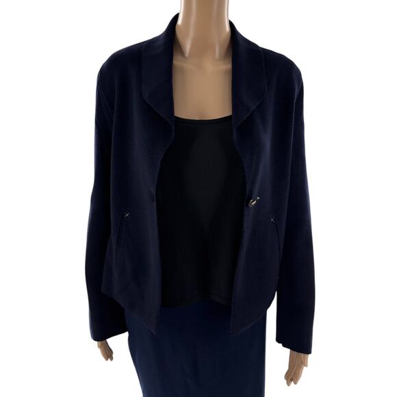 Saint James Navy Blue Pure New Wool Blazer Jacket - Picture 3 of 10